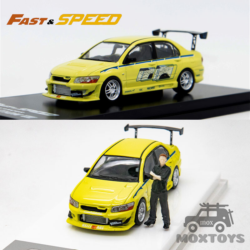 FS 64 三菱 Lancer Evolutionワイルド・スピードフィギュア付 Fast Speed FS 1:64 Lancer Evolution EVO VII FNF FNF Green Model