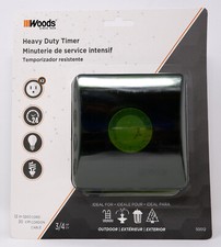 WOODS 50012WD OOUTDOOR 24HR HEAVY DUTY MECHANICAL PLUG-IN TIMER 2 OUTLETS - NEW