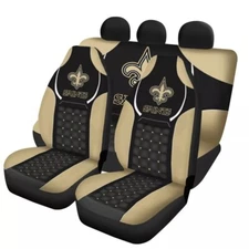 New Orleans Saints 2/3PC Car Seat Cover Universal Front Rear Cushion Protectors
