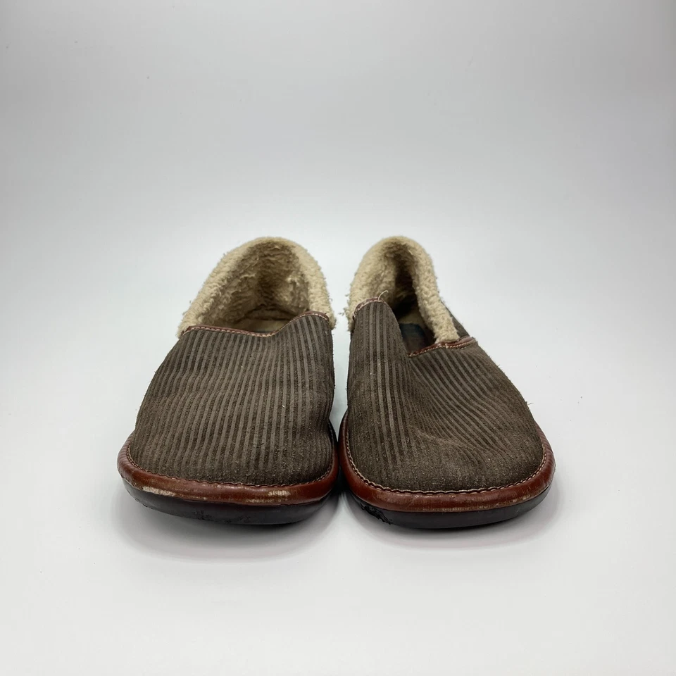 Zapatillas informales sin cordones de pana verde oliva L.B Evans para hombre talla 13 Foto 3 de 4