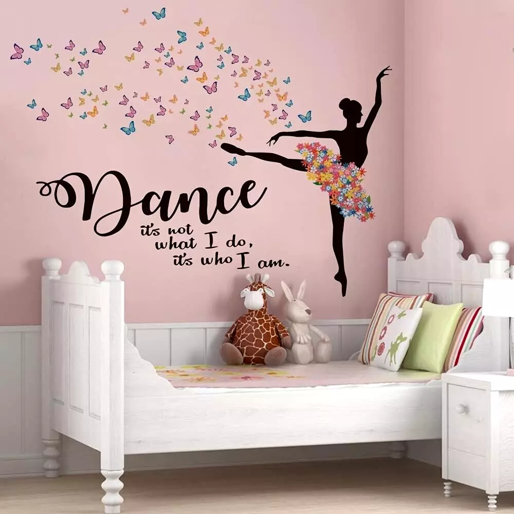 WALL STICKER BALLET DECAL DANCING GIRL VINYL MURAL ART DIY HOME ...