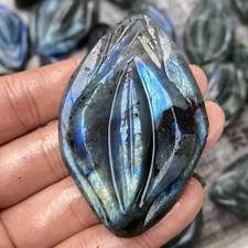 2.5" Natural labradorite female source of life quartz crystal carved reiki 1pc