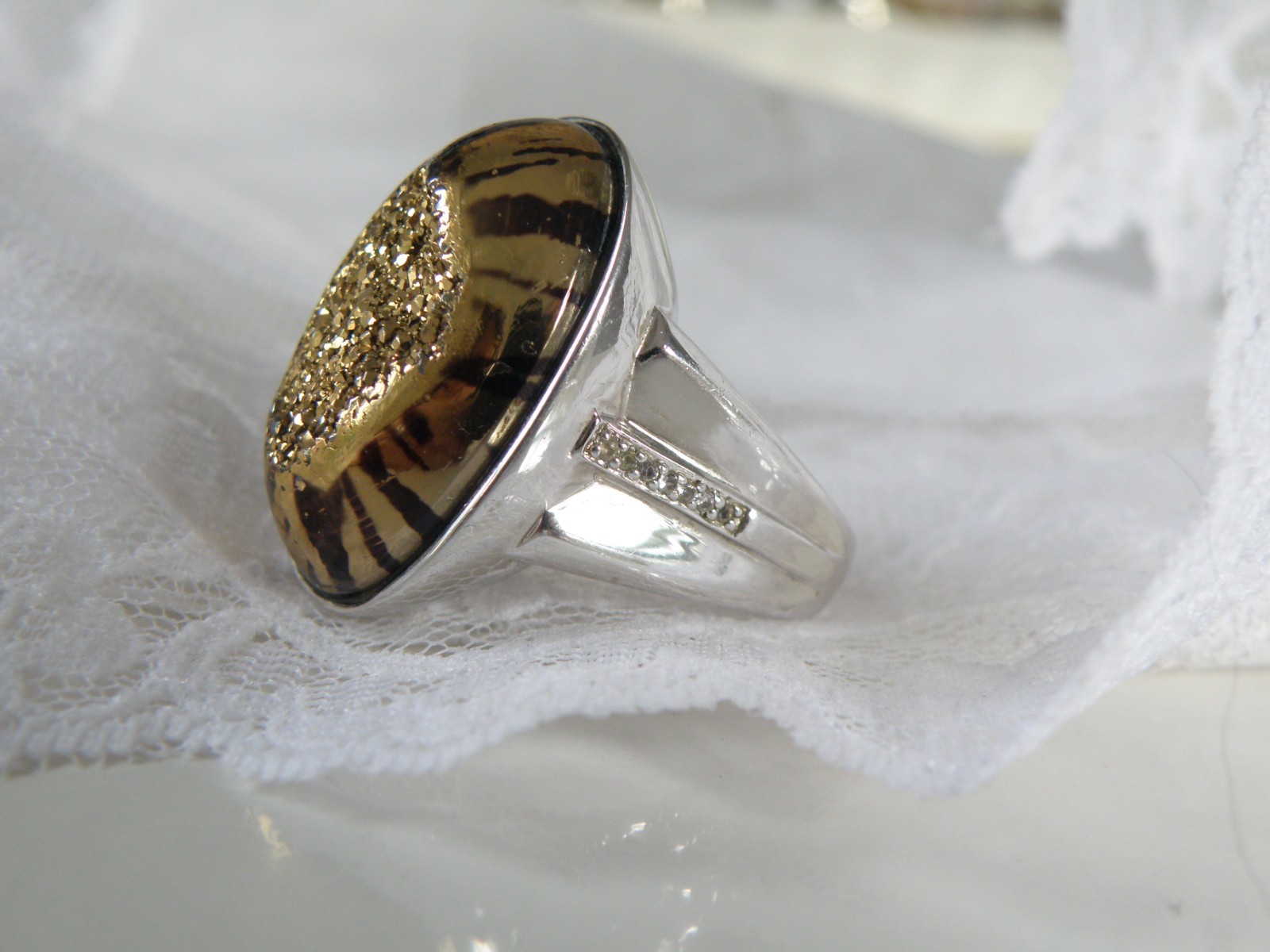 Solid Sterling Silver 925 Panther Tiger Leopard H… - image 8