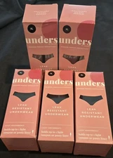 5x Unders by Proof Size XL Women's Black Period Light Absorbency Brief Underwear