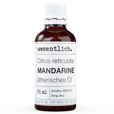 wesentlich. Mandarinenöl - ätherisches Öl - 100% naturrein (50ml Glasflasche)