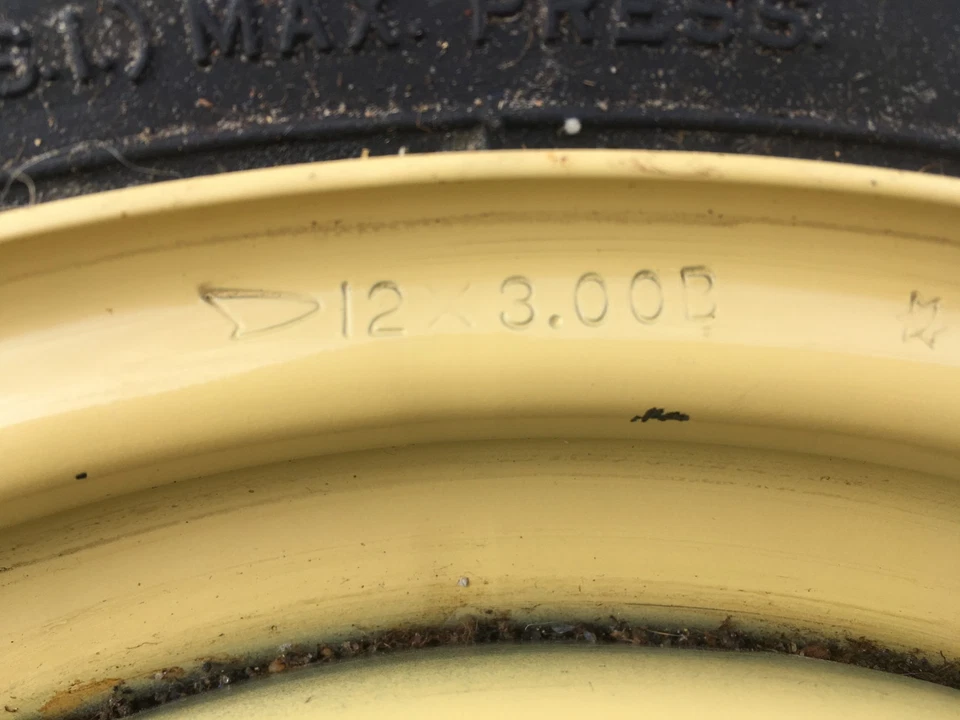 Daihatsu Cuore L251 (03-07) : Notrad 3x12 Ersatzrad 105/90-12 80M Reserverad - Bild 3 von 4