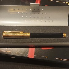 Rebecca Moss New York Metal Rollerball Pen with Gold Trim