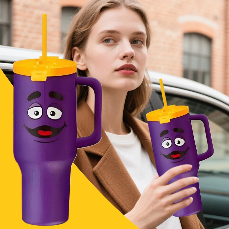 Mc Donalds 2025 AU Exclusive Grimace Tumbler Cup 40oz/1182ml Hot/Cold Brand New - image 4 of 4