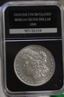 1890 S US Morgan Silver Dollar $1 Unc Details (Cleaned) PCS Slab