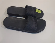 Nike Benassi Solarsoft Slides Men's Sz 9 Black Anthracite Gray Sandals 