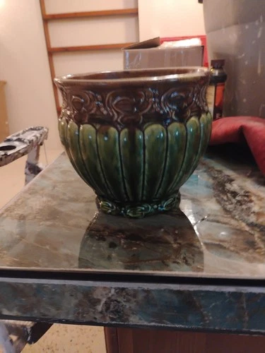 LARGE Majalica Drip Glazed WELLER ART POTTERY Jardiniere circa 1900