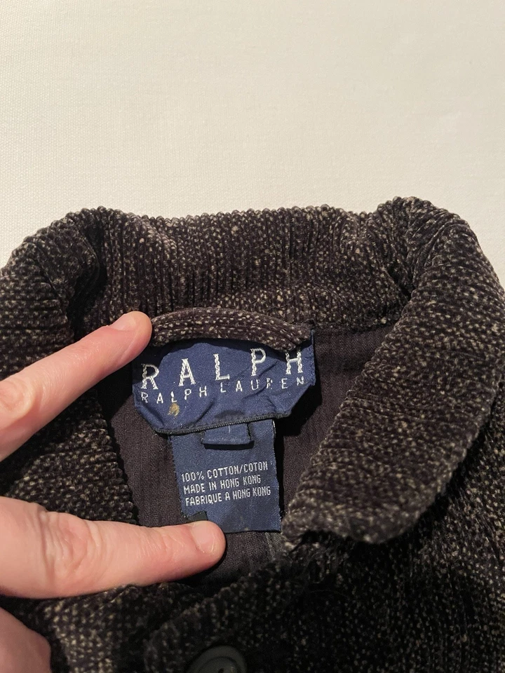 Куртка мужская Ralph Lauren M гонконгская хлопковая твидовая шенильный блейзер рабочая одежда - Изображение 3 из 4