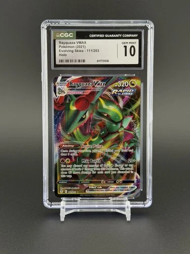 Rayquaza VMAX 111/203 SWSH07: Evolving Skies Holo CGC 10