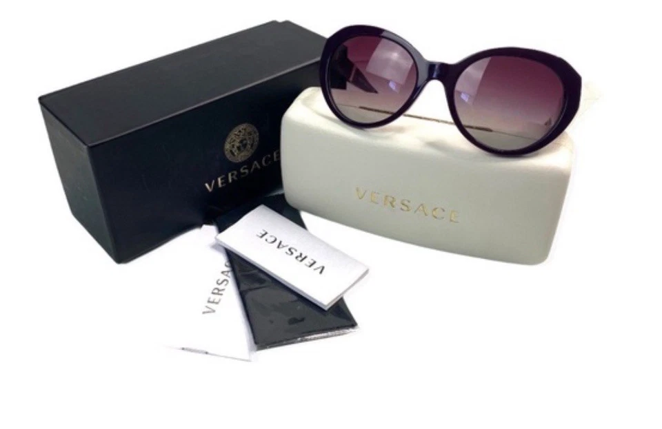 Gafas de sol Versace moradas para mujer nuevas en caja con tarjeta de certificación/garantía Foto 2 de 4