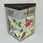 Vintage Heye Loup Happy Skiing Puzzle 500 Pcs 1974 In Original Box With Poster
