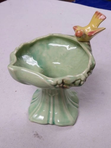 1950s McCoy Bird Bath Pedestal Planter 5 Inches Tall