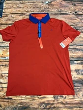 Redvanly Golf Monroe Polo ~ Medium ~Rio Red ~ NWT $105 Retail