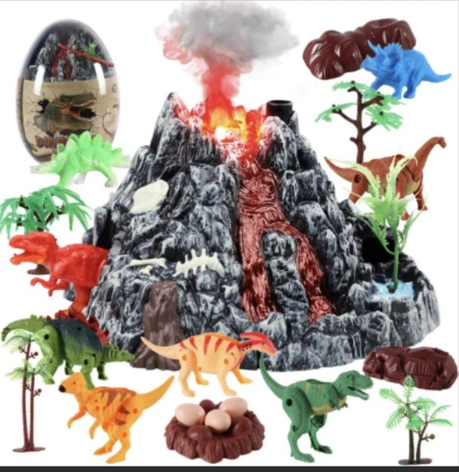 Dinosaur volcano playset deals