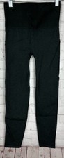 Spanx Leggings Womens Large Black Look At Me Seamless Slimming Stretch GUC