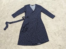 Banana Republic Wrap Dress Womens Extra Small A-Line Knee Length Blue