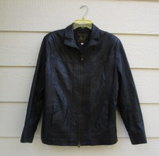 Massimo Leather Vera Pelle Firenze Women's Black Leather Jacket Size Eu 46