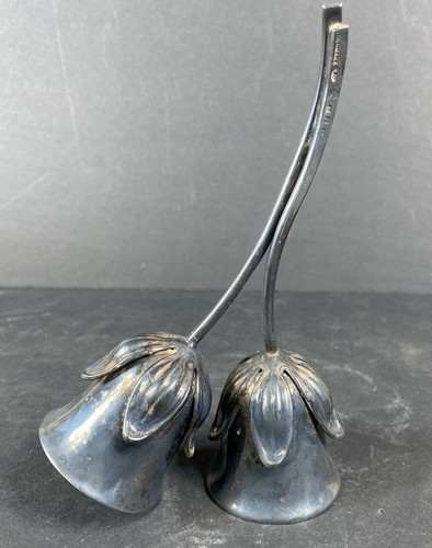 Feine dänische Sterling Silber Doppel Tafelglocke von Hans Jensen - Bild 3 von 18