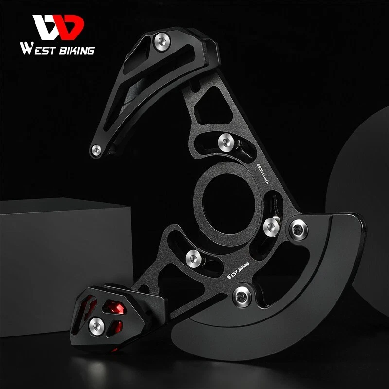 WEST BIKING Aluminum Alloy MTB Bike Bicycle Single Disc Chain Guide Bash Guard - Image 2 of 4