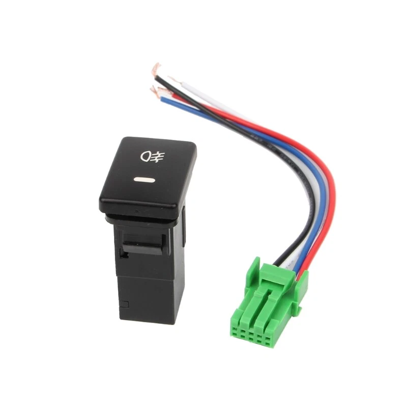 Upgrade Your Toyota's Visibility with DC12V Front Fog Light Push Switch – Easy Installation, Green LED Indicator