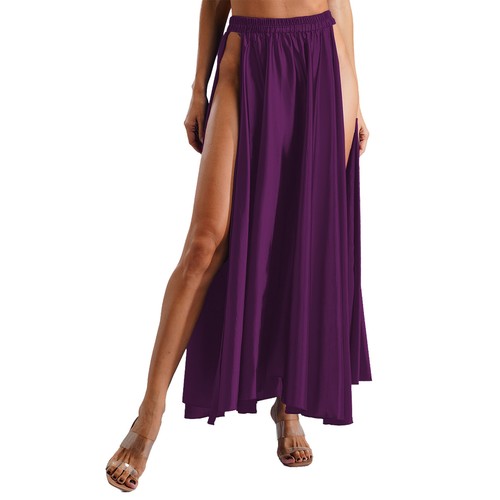 Women Maxi Elegant Dancewear Swing Skirt Elastic Waist Stage Contemporary Latin - Bild 100 von 189