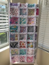 I Spy  SWEET BABY GIRL RAG QUILT/Chenille blanket/rag quilt/baby shower gift