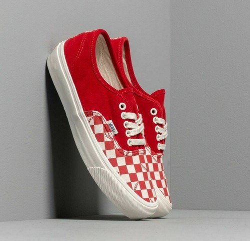 vans red og authentic lx sneakers