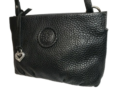 BRIGHTON FERRARA COLLECTION BLK FOLLY CLOUD PEBBLED LEATHER CROSSBODY CLUTCH$275 - Bild 4 von 12