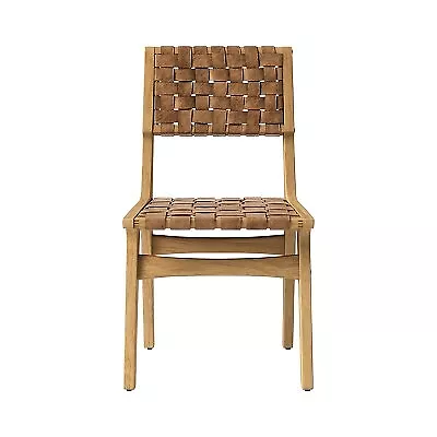 Ceylon Woven and Wood Dining Chair Brown And Natural Opalhouse