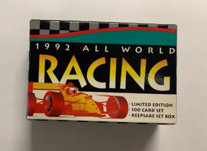 Vintage 1992 All World Racing Limited Edition 100 Card Set with Keepsake Box