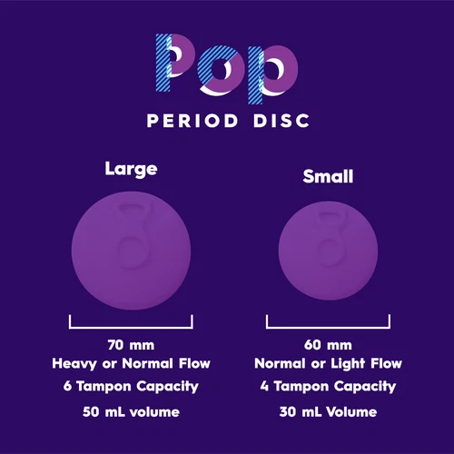 Pop Reusable Menstrual Disc | Capacity of 4 - 6 Super Tampons