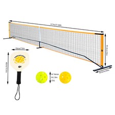 22ft Portable Pickleballs Set Backyard Park Sports Tennis Pickleball Net Paddle