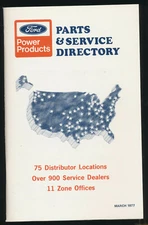 Vintage 1977 Ford Power Products Parts and Service Directory