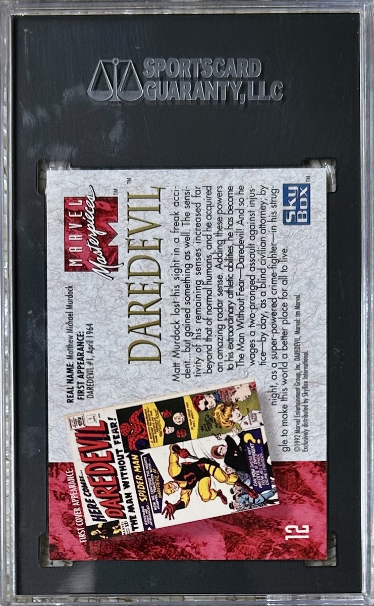 1992 SKYBOX MARVEL MASTERPIECES DAREDEVIL SGC 9.5 LOW POP | eBay