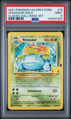 2021 POKEMON CELEBRATIONS CLASSIC COLL #15 VENUSAUR-HOLO PSA 9