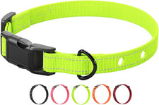 Dog Nylon Collar Strap with 2 Holes for Electronic Fence Training Barking Collar