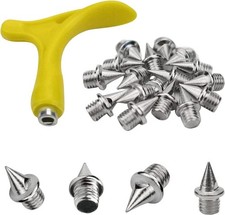 Track Spikes 1/4inch for Men Shoes Stainless Steel Replacement Wrench 48pcs New