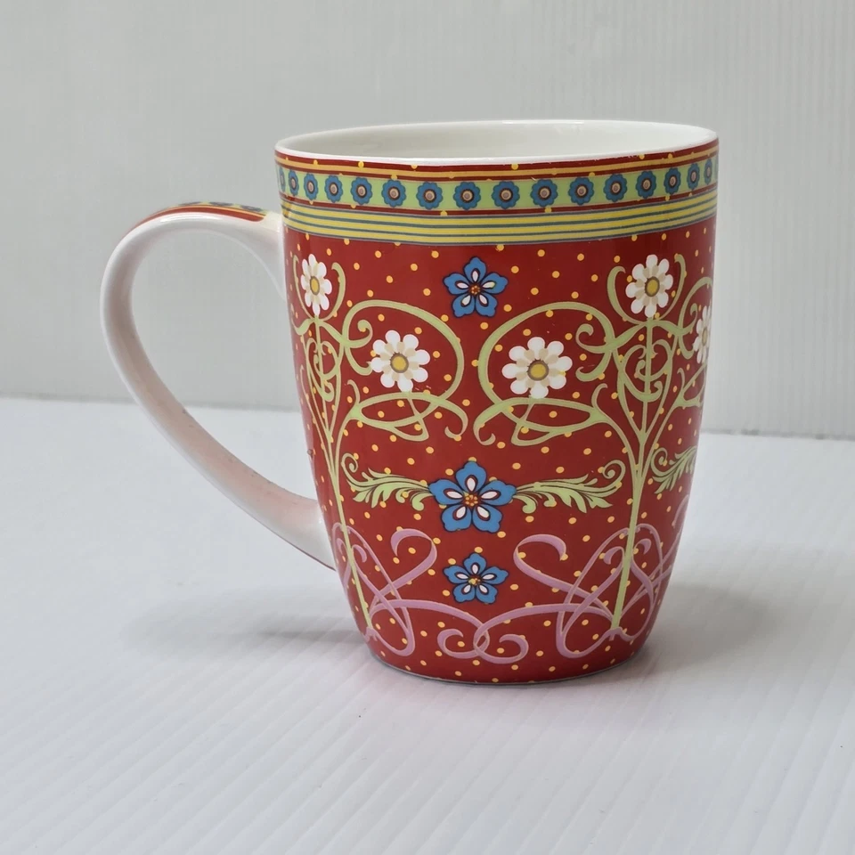 Maxwell & Williams Red Daisychain Claire Chilcott Bone China Coffee Mug Tea Cup - image 3 of 4