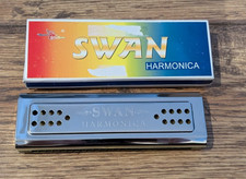 Swan Harmonica with box