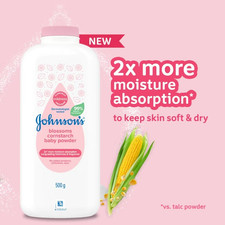 3 X New Johnson's Baby Blossom Talc Cornstarch Powder 500g