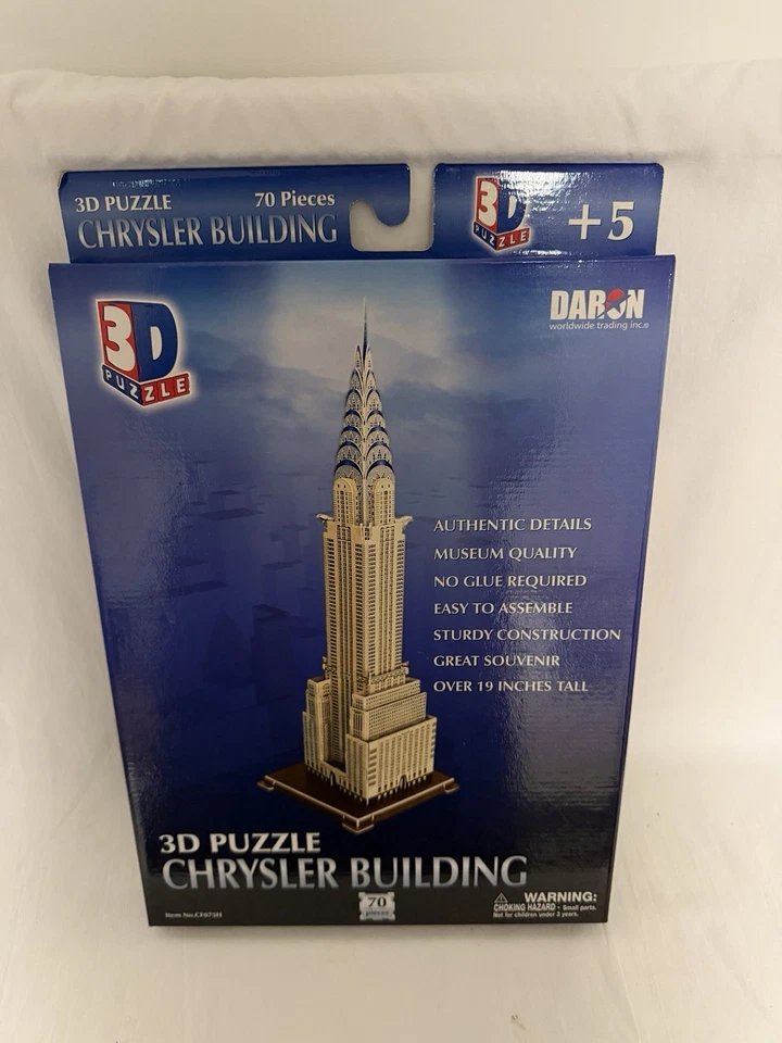 Art Deco NY  Radiator  Chrysler Building 3D Puzzle New in Box 70 Pcs - Image 4 of 4