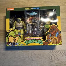NECA TMNT Teenage Mutant Ninja Turtles Tokka and Rahzar Cartoon 2 Pack BRAND NEW