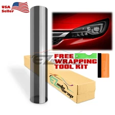 Gloss Medium Black Headlight Taillight Car Auto Protective Light Tint Film Vinyl