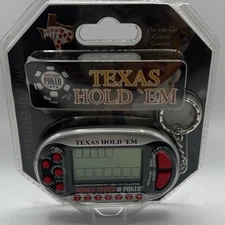 Excalibur Texas Hold Em Poker Handheld Electronic Game Casino Keychain Games NEW