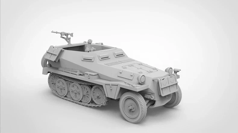 3D Printed 1/72/87/144 German Sd.Kfz.250/7 Half Track Mortar Vehicle Model Kit - Image 2 of 4