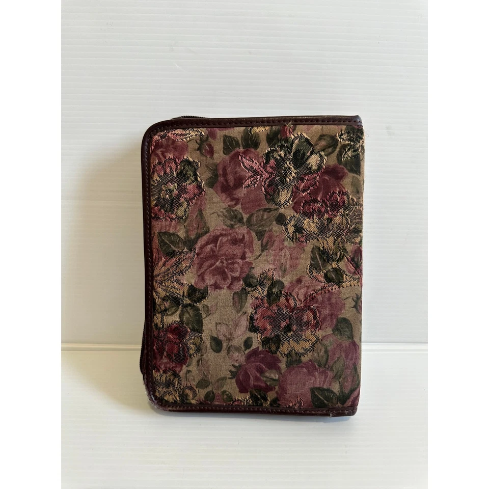 Franklin Covey Floral Ciruela Cuero Fecha Planificador Organizador Soporte De Colección 020715 Foto 3 de 4